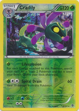 Cradily 4 101 Rare Reverse Holo Black White 10 Plasma Blast Reverse Holo Singles Cradily 4 101 Rare Reverse Holo Black White 10 Plasma Blast Reverse Holo Singles