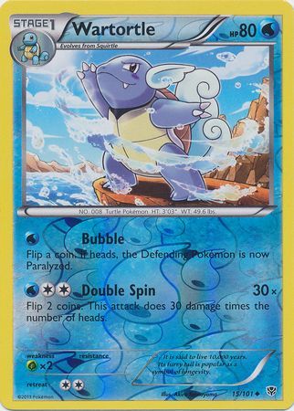 Wartortle 15 101 Uncommon Reverse Holo Black White 10 Plasma Blast Reverse Holo Singles Wartortle 15 101 Uncommon Reverse Holo Black White 10 Plasma Blast Reverse Holo Singles