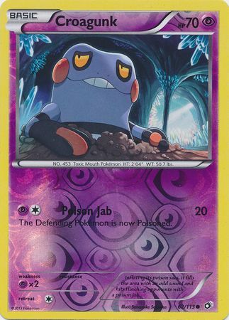 Croagunk 62 113 Common Reverse Holo Croagunk 62 113 Common Reverse Holo