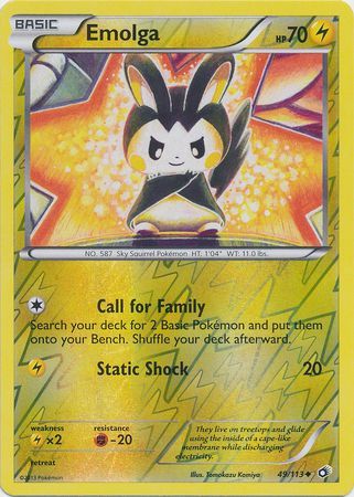 Emolga 49 113 Uncommon Reverse Holo Black White 11 Legendary Treasures Reverse Holo Singles Emolga 49 113 Uncommon Reverse Holo Black White 11 Legendary Treasures Reverse Holo Singles