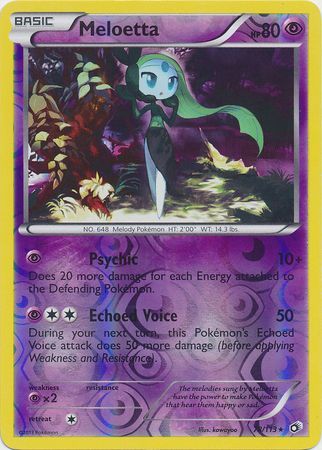 Meloetta 78 113 Holo Rare Reverse Holo Meloetta 78 113 Holo Rare Reverse Holo
