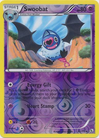 Swoobat 65 113 Uncommon Reverse Holo Black White 11 Legendary Treasures Reverse Holo Singles Swoobat 65 113 Uncommon Reverse Holo Black White 11 Legendary Treasures Reverse Holo Singles