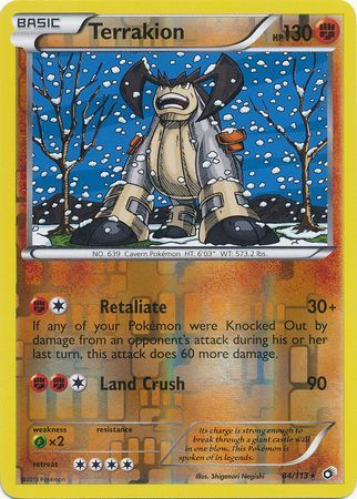 Terrakion 84 113 Holo Rare Reverse Holo Black White 11 Legendary Treasures Reverse Holo Singles Terrakion 84 113 Holo Rare Reverse Holo Black White 11 Legendary Treasures Reverse Holo Singles