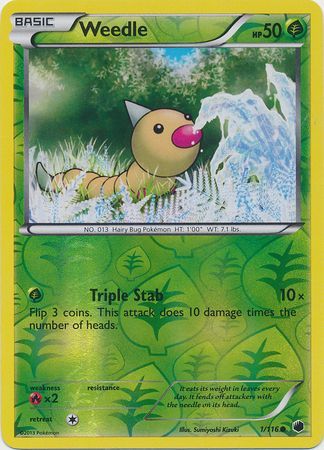Weedle 1 116 Common Reverse Holo Weedle 1 116 Common Reverse Holo