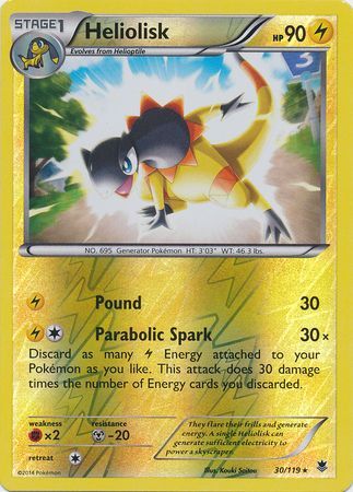 Heliolisk 30 119 Holo Rare Reverse Holo Heliolisk 30 119 Holo Rare Reverse Holo