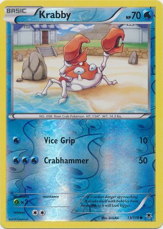 Krabby 13 119 Common Reverse Holo Krabby 13 119 Common Reverse Holo