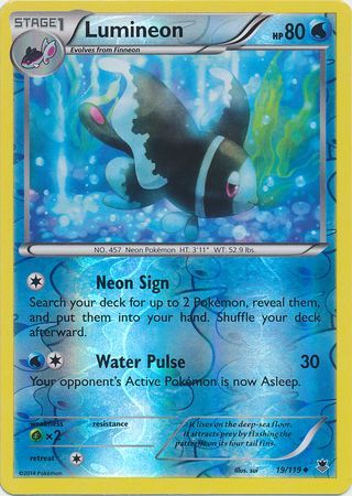 Lumineon 19 119 Uncommon Reverse Holo XY Phantom Forces Reverse Holo Singles Lumineon 19 119 Uncommon Reverse Holo XY Phantom Forces Reverse Holo Singles