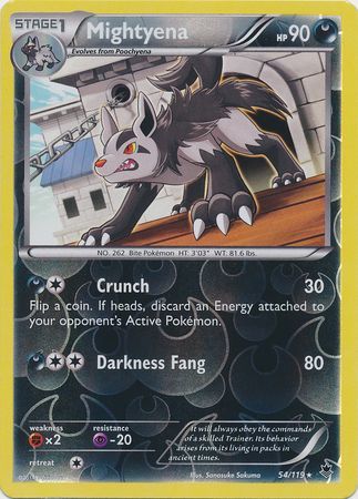 Mightyena 54 119 Rare Reverse Holo Mightyena 54 119 Rare Reverse Holo