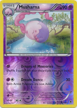 Musharna 40 119 Rare Reverse Holo Musharna 40 119 Rare Reverse Holo