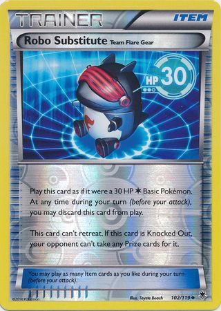 Robo Substitute 102 119 Uncommon Reverse Holo Robo Substitute 102 119 Uncommon Reverse Holo