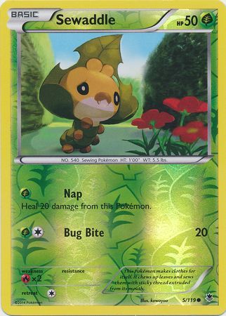 Sewaddle 5 119 Common Reverse Holo XY Phantom Forces Reverse Holo Singles Sewaddle 5 119 Common Reverse Holo XY Phantom Forces Reverse Holo Singles