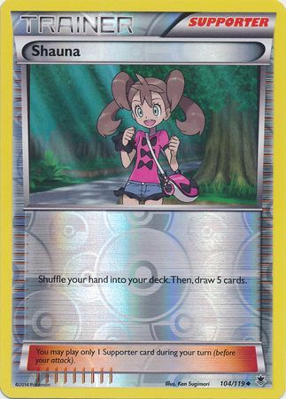 Reverse Foil Pokemon Phantom Forces Shauna 104//119 Uncommon