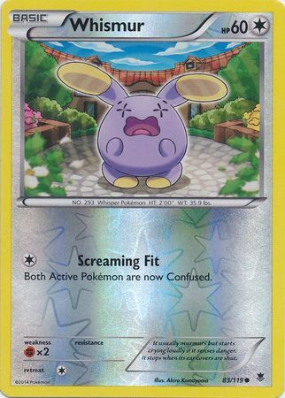 Whismur 83 119 Common Reverse Holo Whismur 83 119 Common Reverse Holo