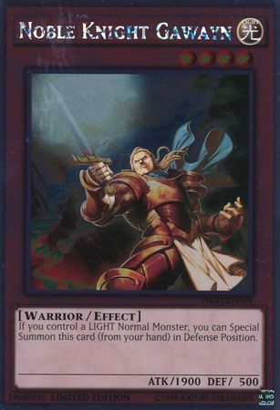 Noble Knight Gawayn NKRT EN004 Platinum Rare 1st Edition Noble Knight Gawayn NKRT EN004 Platinum Rare 1st Edition