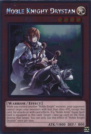 Noble Knight Drystan NKRT EN008 Platinum Rare 1st Edition Noble Knight Drystan NKRT EN008 Platinum Rare 1st Edition