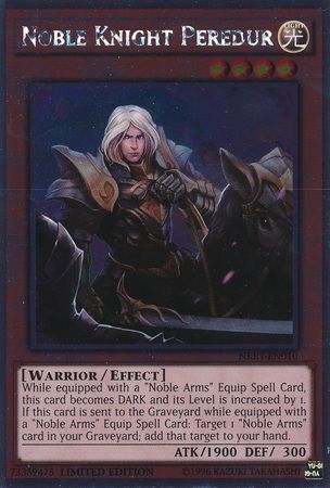 Noble Knight Peredur NKRT EN010 Platinum Rare 1st Edition Noble Knight Peredur NKRT EN010 Platinum Rare 1st Edition