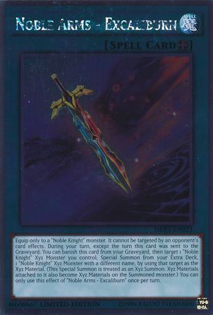 Noble Arms Excaliburn NKRT EN023 Platinum Rare 1st Edition Noble Knights of the Round Table Singles Noble Arms Excaliburn NKRT EN023 Platinum Rare 1st Edition Noble Knights of the Round Table Singles