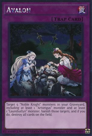 Avalon NKRT EN031 Platinum Rare 1st Edition Noble Knights of the Round Table Singles Avalon NKRT EN031 Platinum Rare 1st Edition Noble Knights of the Round Table Singles