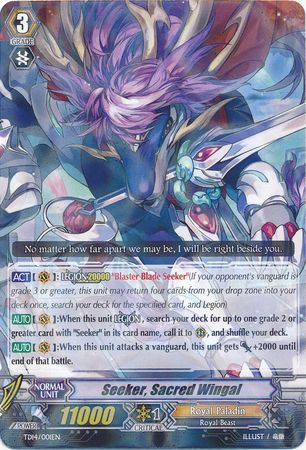 Seeker Sacred Wingal TD14 001EN Trial Deck 14 Seeker of Hope Singles Seeker Sacred Wingal TD14 001EN Trial Deck 14 Seeker of Hope Singles