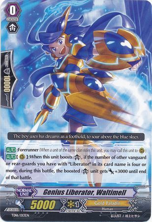 Genius Liberator Waltimell TD16 013EN Trial Deck 16 Divine Judgment of the Bluish Flame Singles Genius Liberator Waltimell TD16 013EN Trial Deck 16 Divine Judgment of the Bluish Flame Singles