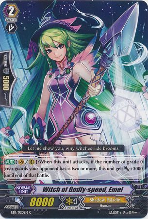 Witch of Godly speed Emel EB11 020EN Common C Witch of Godly speed Emel EB11 020EN Common C