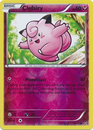 Clefairy 70 111 Common Reverse Holo XY Furious Fists Reverse Holo Singles Clefairy 70 111 Common Reverse Holo XY Furious Fists Reverse Holo Singles