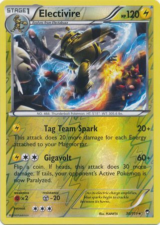 Electivire 30 111 Rare Reverse Holo XY Furious Fists Reverse Holo Singles Electivire 30 111 Rare Reverse Holo XY Furious Fists Reverse Holo Singles