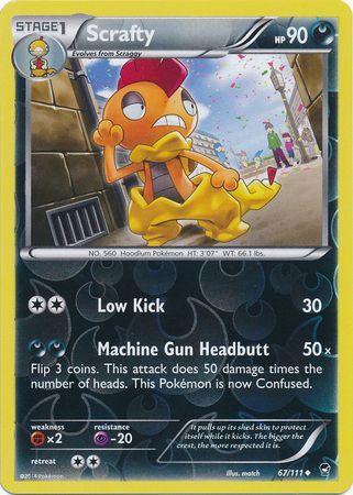 Scrafty 67 111 Uncommon Reverse Holo XY Furious Fists Reverse Holo Singles Scrafty 67 111 Uncommon Reverse Holo XY Furious Fists Reverse Holo Singles