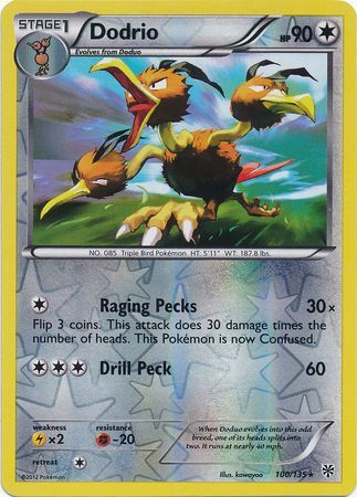 Dodrio 100 135 Rare Reverse Holo Black White 8 Plasma Storm Reverse Holo Singles Dodrio 100 135 Rare Reverse Holo Black White 8 Plasma Storm Reverse Holo Singles
