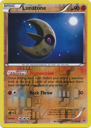Lunatone 73 135 Uncommon Reverse Holo Lunatone 73 135 Uncommon Reverse Holo