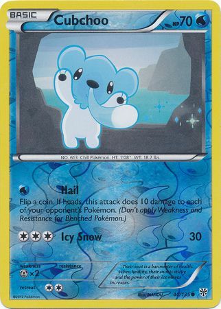 Cubchoo 40 135 Common Reverse Holo Cubchoo 40 135 Common Reverse Holo