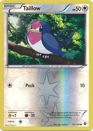 Taillow 112 149 Common Reverse Holo Black White 7 Boundaries Crossed Reverse Holo Singles Taillow 112 149 Common Reverse Holo Black White 7 Boundaries Crossed Reverse Holo Singles