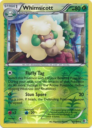 Whimsicott 15 149 Rare Reverse Holo Black White 7 Boundaries Crossed Reverse Holo Singles Whimsicott 15 149 Rare Reverse Holo Black White 7 Boundaries Crossed Reverse Holo Singles