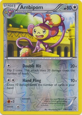 Ambipom 100 124 Rare Reverse Holo Ambipom 100 124 Rare Reverse Holo