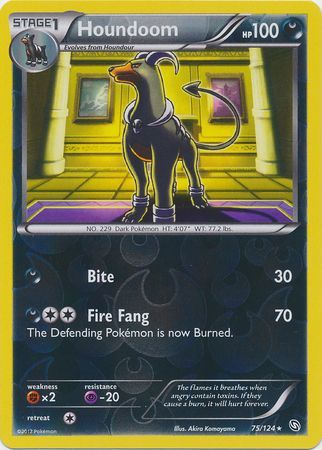 Houndoom 75 124 Rare Reverse Holo Houndoom 75 124 Rare Reverse Holo