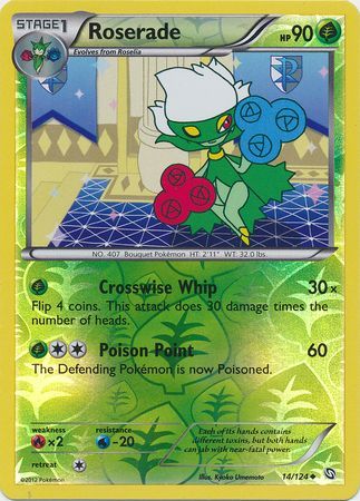 Roserade - 14/124 - Uncommon Reverse Holo