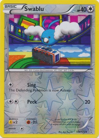 Swablu 104 124 Uncommon Reverse Holo Black White 6 Dragons Exalted Reverse Holo Singles Swablu 104 124 Uncommon Reverse Holo Black White 6 Dragons Exalted Reverse Holo Singles