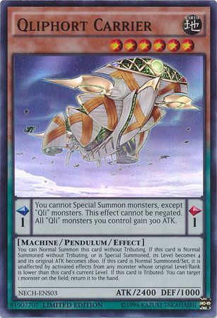 Qliphort Carrier NECH ENS03 Super Rare 1st Edition Qliphort Carrier NECH ENS03 Super Rare 1st Edition