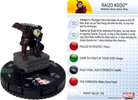 Raizo Kodo 014 Fear Itself Marvel Heroclix Marvel Fear Itself Raizo Kodo 014 Fear Itself Marvel Heroclix Marvel Fear Itself