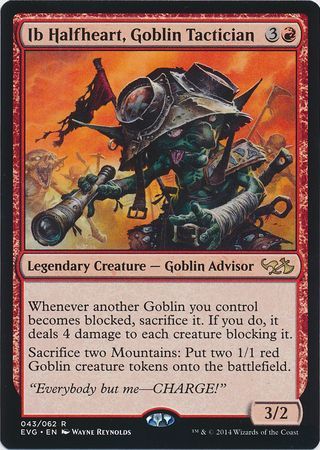 Ib Halfheart Goblin Tactician EVG Duel Decks Anthology Ib Halfheart Goblin Tactician EVG Duel Decks Anthology
