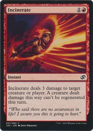 Incinerate JVC Duel Decks Anthology Incinerate JVC Duel Decks Anthology