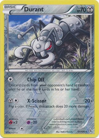 Durant 61 106 Rare Reverse Holo XY Flashfire Reverse Holo Singles Durant 61 106 Rare Reverse Holo XY Flashfire Reverse Holo Singles