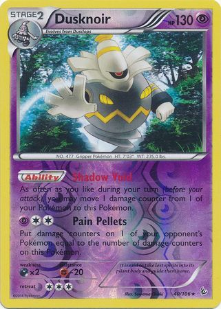 Dusknoir 40 106 Holo Rare Reverse Holo XY Flashfire Reverse Holo Singles Dusknoir 40 106 Holo Rare Reverse Holo XY Flashfire Reverse Holo Singles