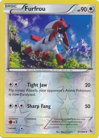 Furfrou 87 106 Uncommon Reverse Holo XY Flashfire Reverse Holo Singles Furfrou 87 106 Uncommon Reverse Holo XY Flashfire Reverse Holo Singles
