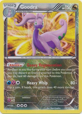 Goodra 74 106 Holo Rare Reverse Holo XY Flashfire Reverse Holo Singles Goodra 74 106 Holo Rare Reverse Holo XY Flashfire Reverse Holo Singles