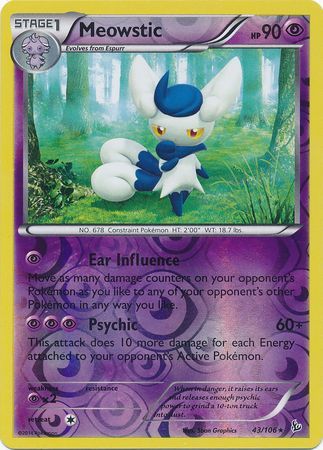 Meowstic 43 106 Rare Reverse Holo XY Flashfire Reverse Holo Singles Meowstic 43 106 Rare Reverse Holo XY Flashfire Reverse Holo Singles
