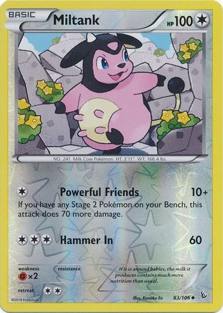 Miltank 83 106 Uncommon Reverse Holo XY Flashfire Reverse Holo Singles Miltank 83 106 Uncommon Reverse Holo XY Flashfire Reverse Holo Singles