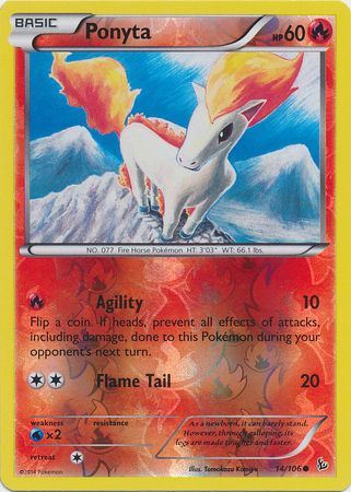 Ponyta 14 106 Common Reverse Holo XY Flashfire Reverse Holo Singles Ponyta 14 106 Common Reverse Holo XY Flashfire Reverse Holo Singles
