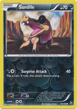 Sandile 56 106 Common Reverse Holo XY Flashfire Reverse Holo Singles Sandile 56 106 Common Reverse Holo XY Flashfire Reverse Holo Singles