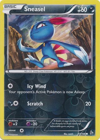 Sneasel 51 106 Common Reverse Holo XY Flashfire Reverse Holo Singles Sneasel 51 106 Common Reverse Holo XY Flashfire Reverse Holo Singles